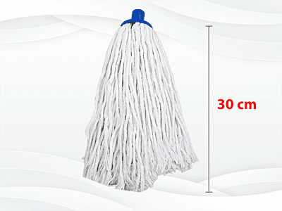 Pack of 3 pcs 300 gm round cotton mop Refill , color - white